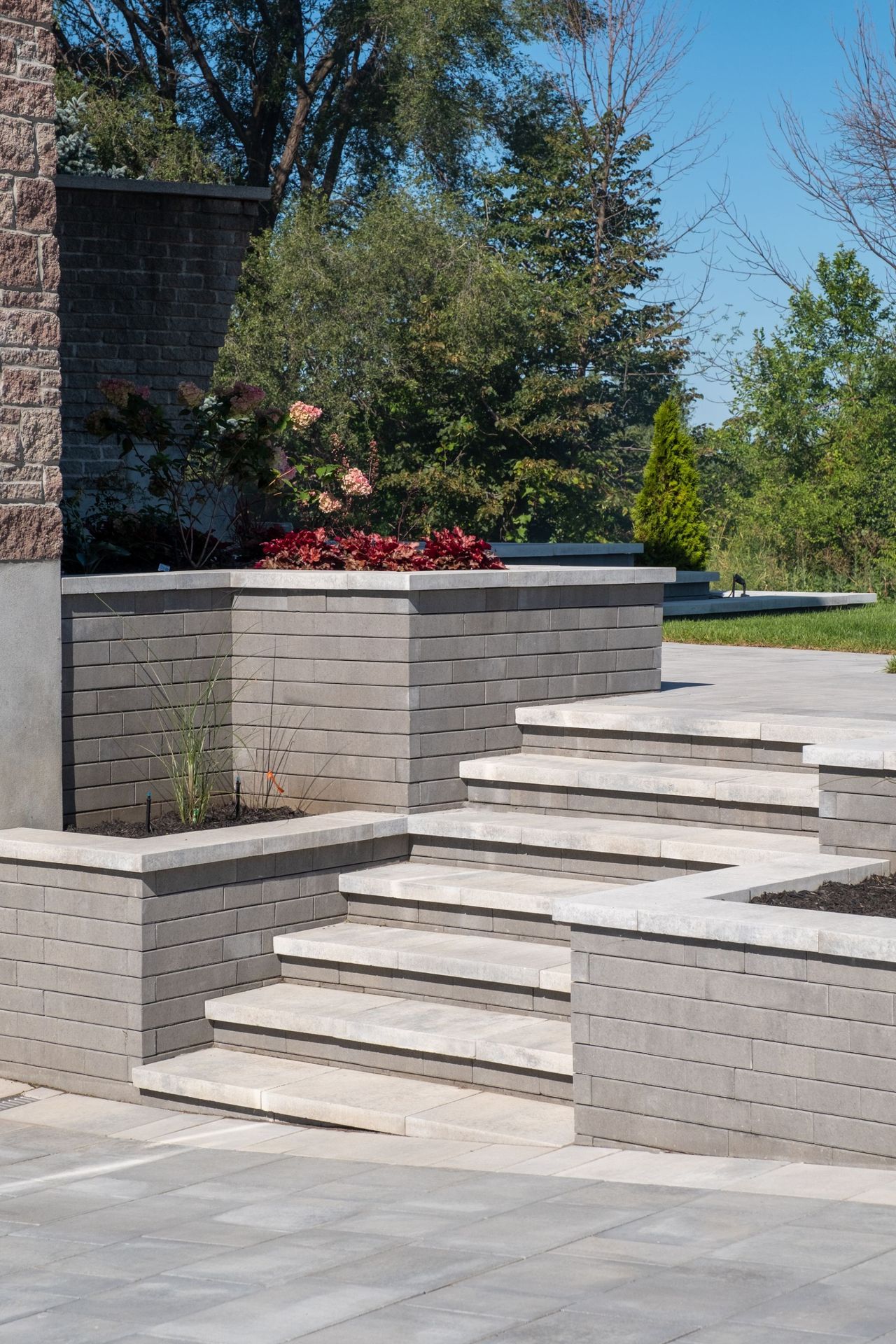 Réalisation Sanscartier — escalier en pavés